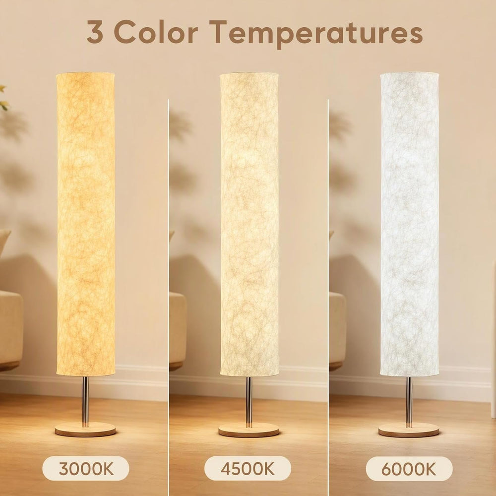 LONRISWAY Remote Control Fabric Floor Lamp, Dimmable 3 Color Temperatures