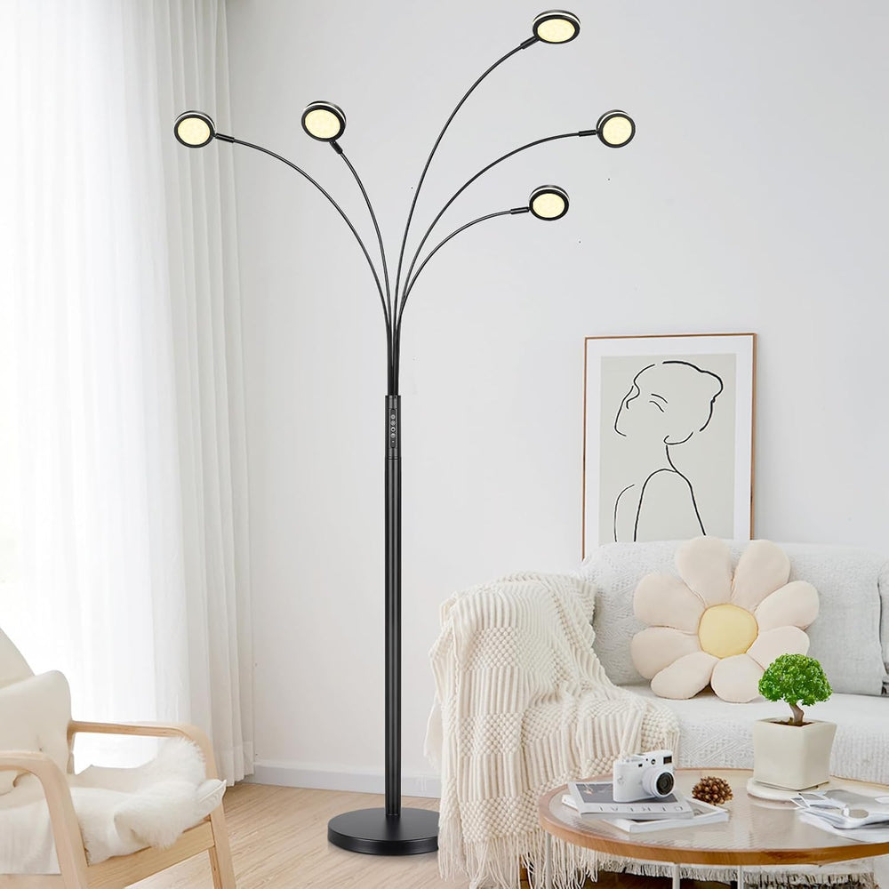 Bairth LED Arc Floor Lamp with Remote,2250LM Dimmable Floor Lamp with Timer