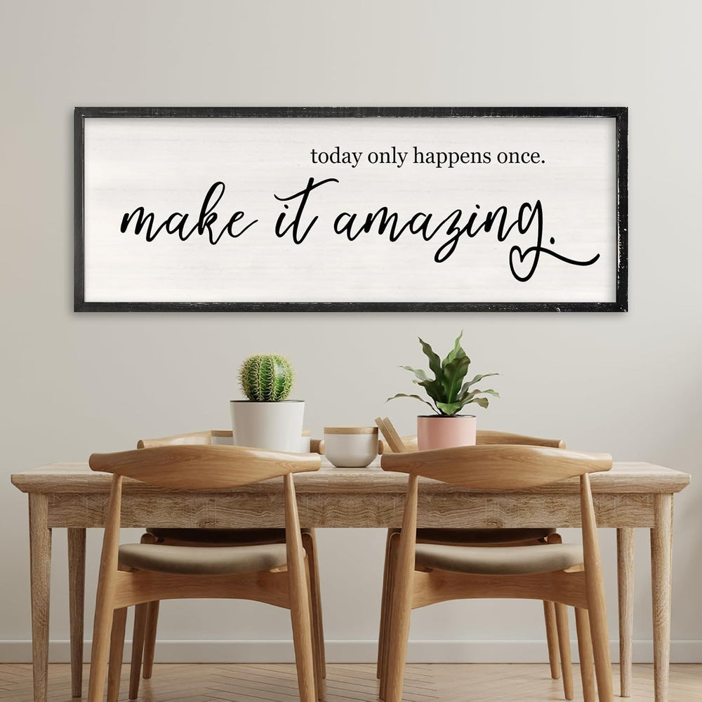 RLWangChao Today Only Happens Once Make It Amazing Wall Art 32"X12"...