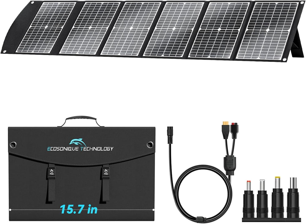 100W Portable Solar Panel with USB-C/A & 20V DC XT60 Port for Power Station