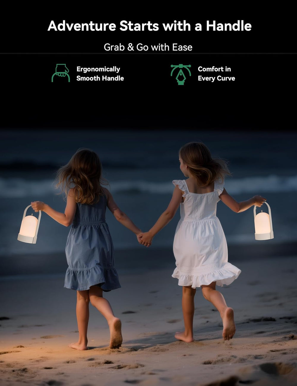 Tubicen Battery Operated Table Lamp Portable Rechargeable Lantern Cordless