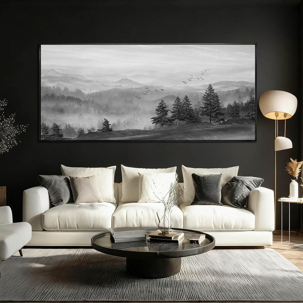 Kureful Tree Wood Wall Decor Mountain Large Wall Art Black Photo Prints 32&qu...