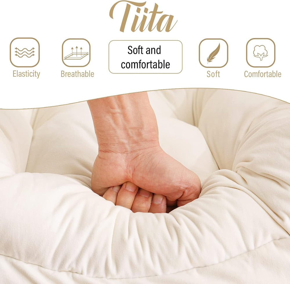 Tiita Lazy Chair with Ottoman, Modern Large Accent Lounge Chairs, Leisure Sof...