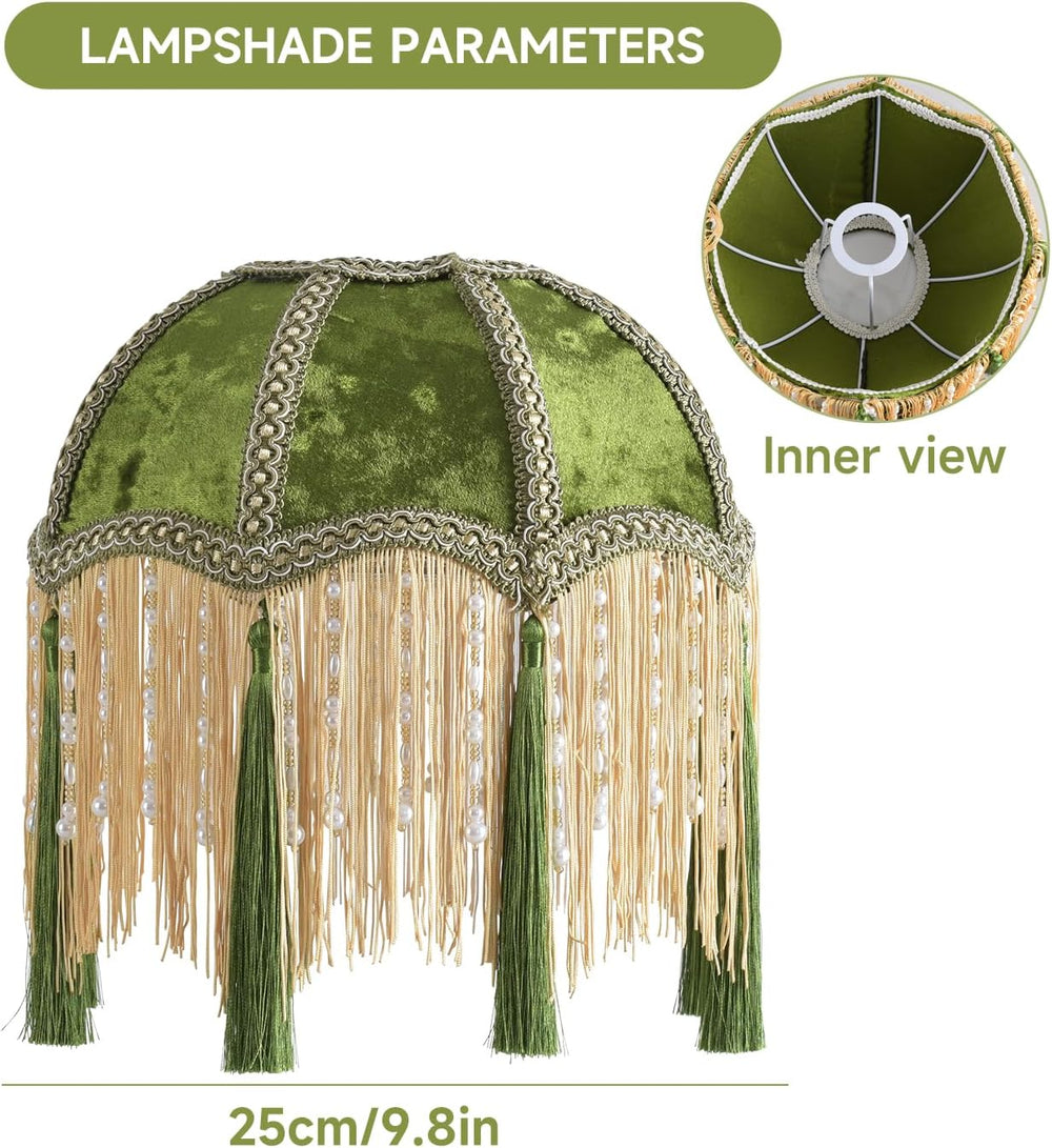 xiaojuande-Lampshade with tassels, Premium Classic Victorian, Style Bell Shap...
