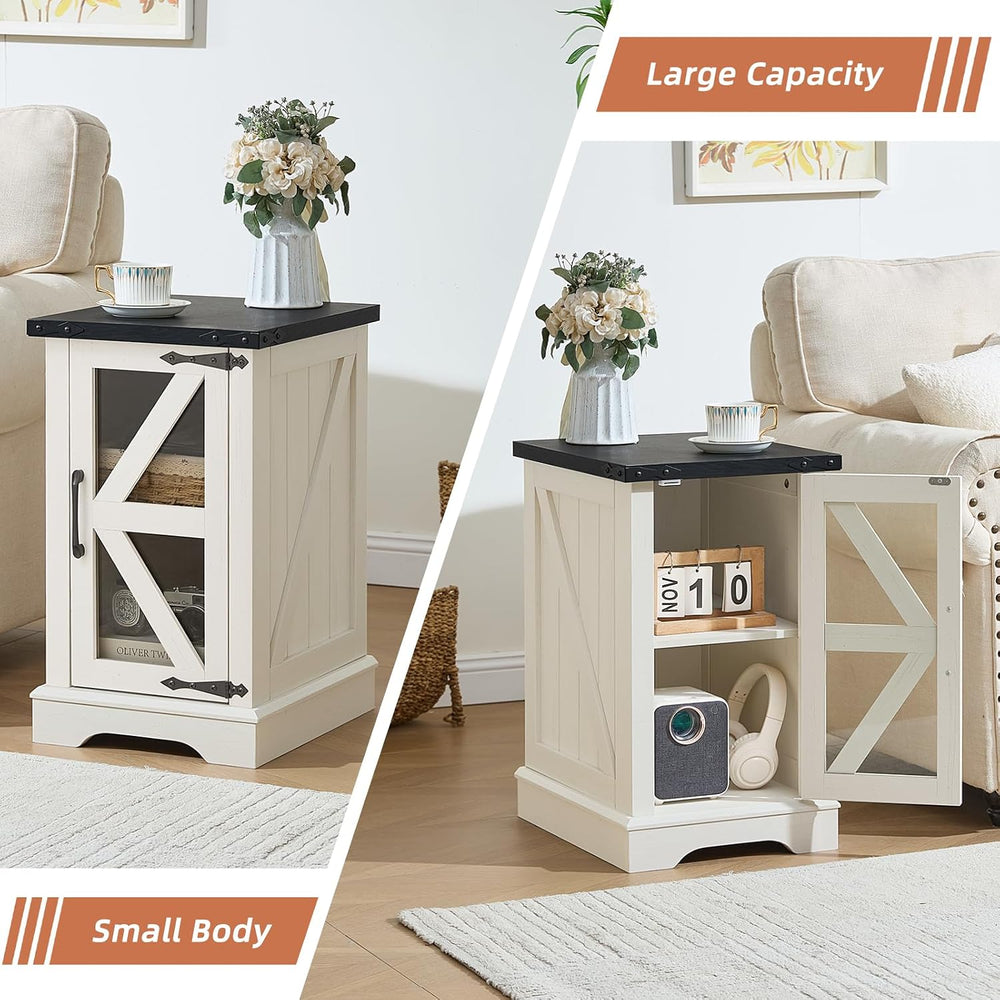 Joaxswe Farmhouse Coffee Table Set of 3, NightStands and Coffee Tables