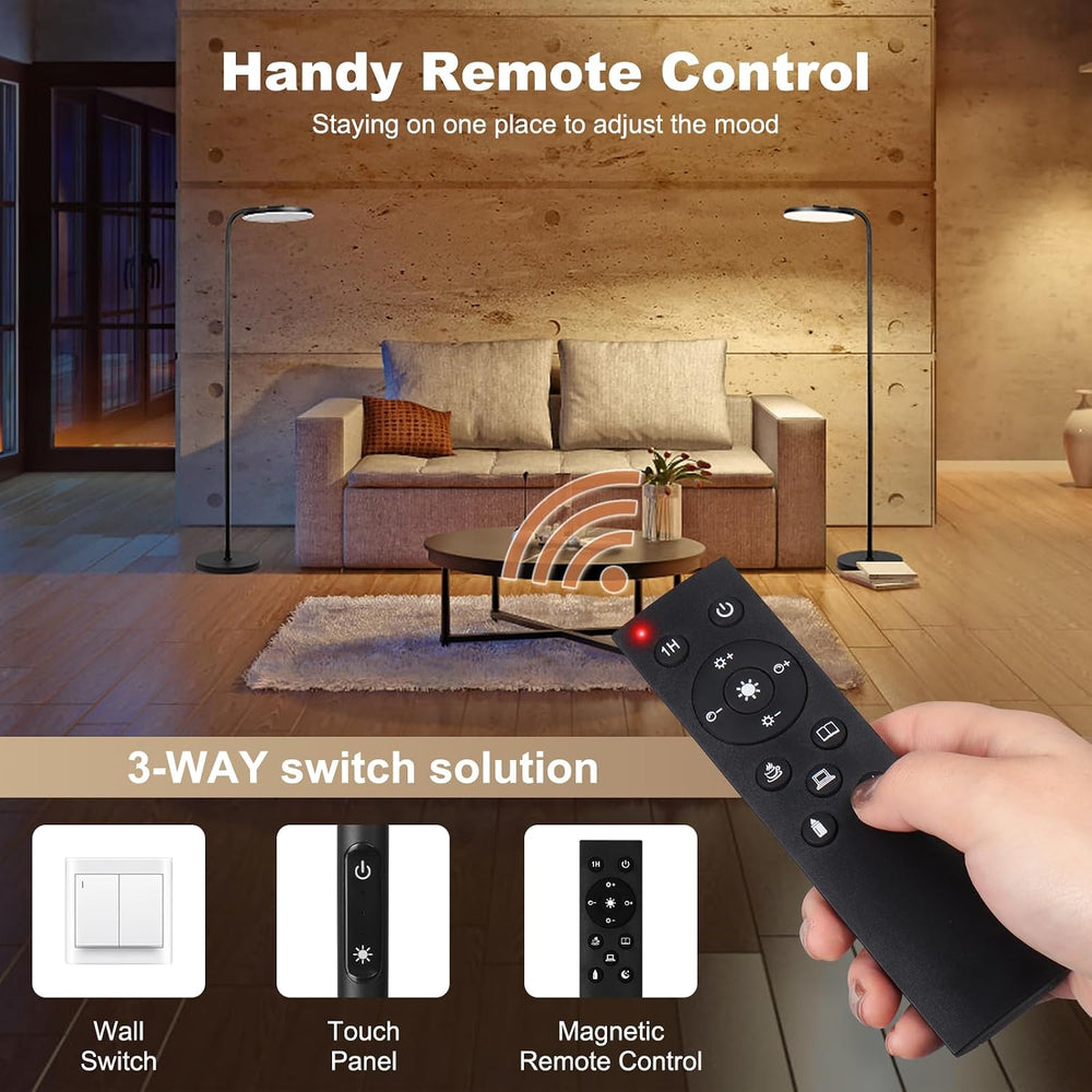 LED Floor Lamp – 36W Super Bright Standing Lamp with Remote & Touch Contr...