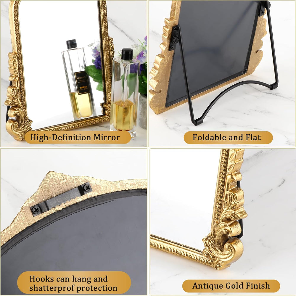 Vintage Small Arched Mirror, 17"x 12" Wall Mounted Tabletop Vanity ...