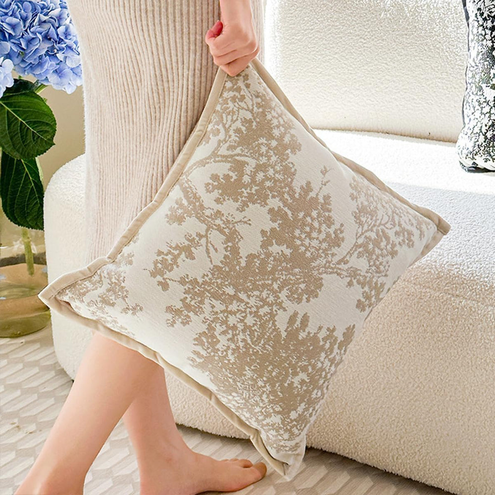 Croker Horse 20x20'' inches Throw Pillow Cushion Covers - White Beige...