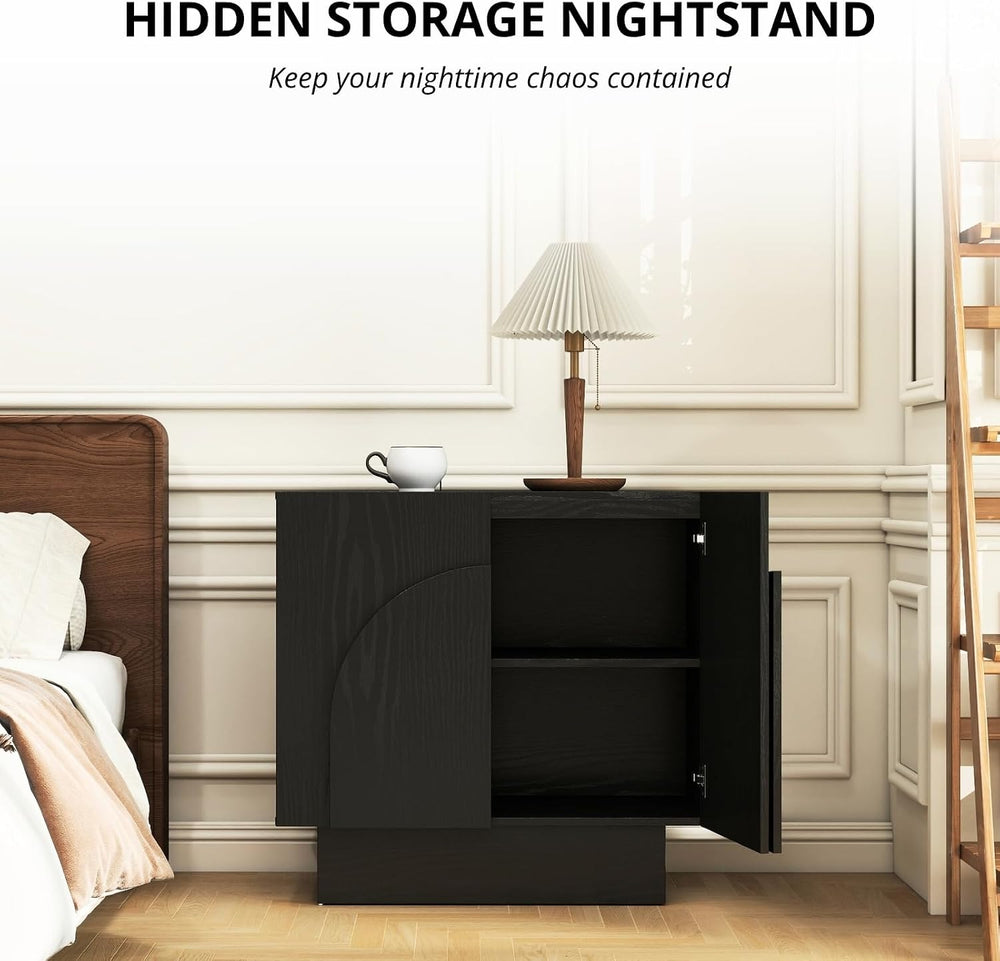 HEAH-YO Black Sideboard Buffet Cabinet with Storage, 31" Entryway Accent...