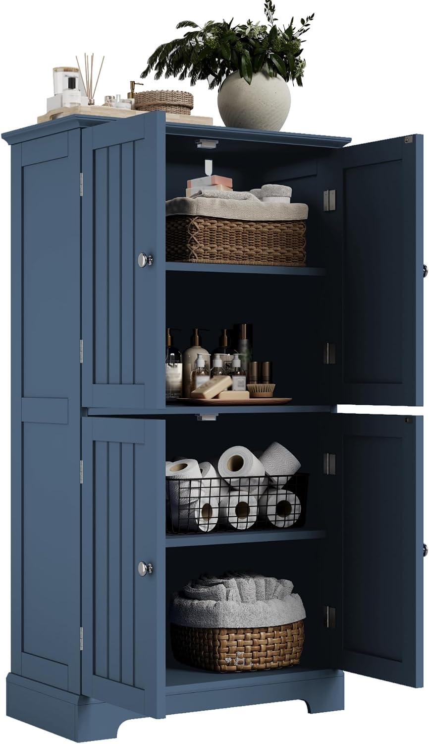 ChooChoo Bathroom Floor Cabinet with Adjustable Shelves
