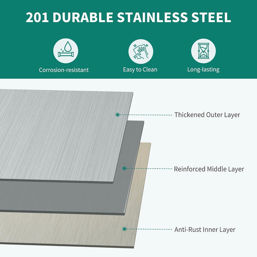 YITAHOME 30" X 24" NSF Stainless Steel Table