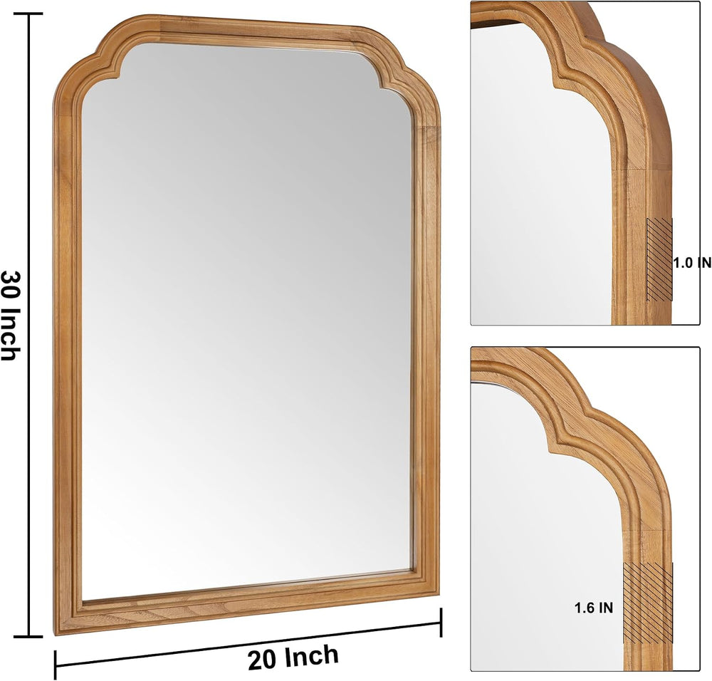 Bathroom Mirror for Over Sink, 30x20 Inch Wood Frame Decorative Wall Mirror