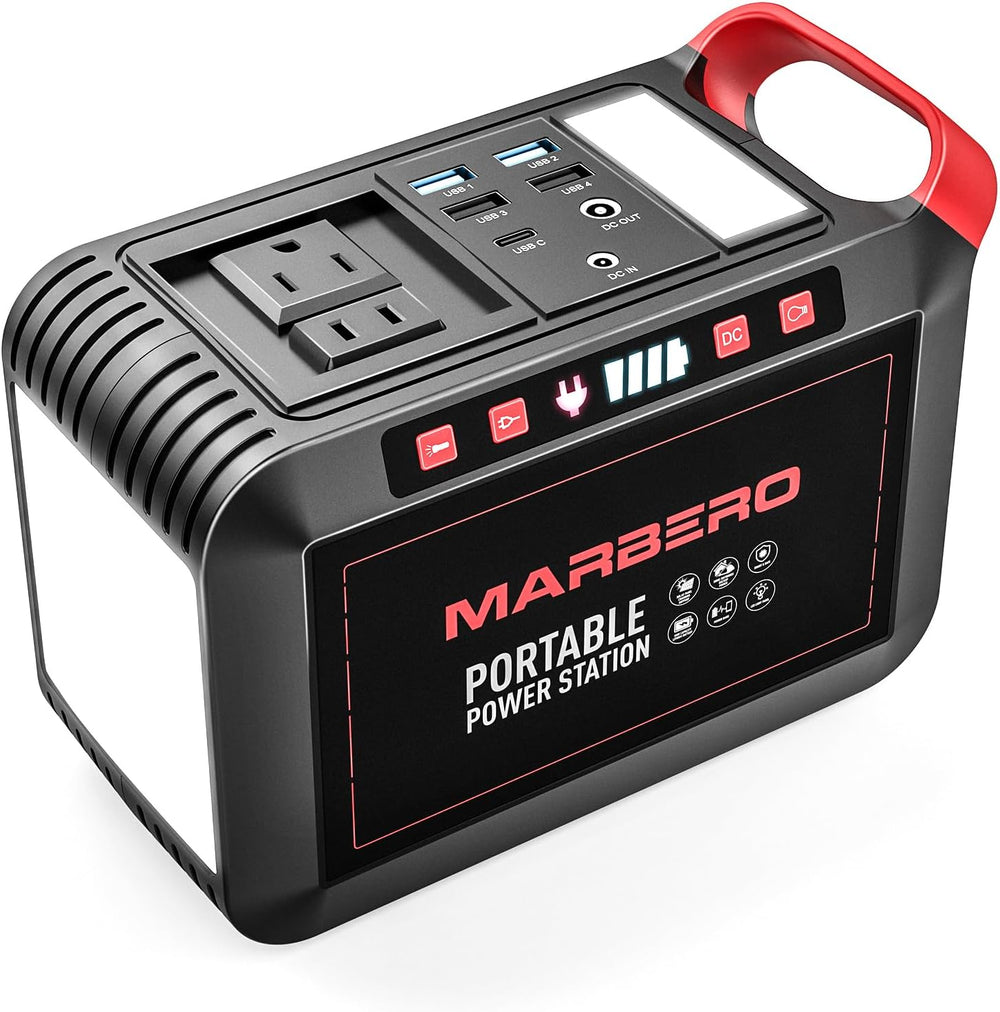 MARBERO 200W Portable Power Station 148Wh Camping Solar Generator Laptop Powe...