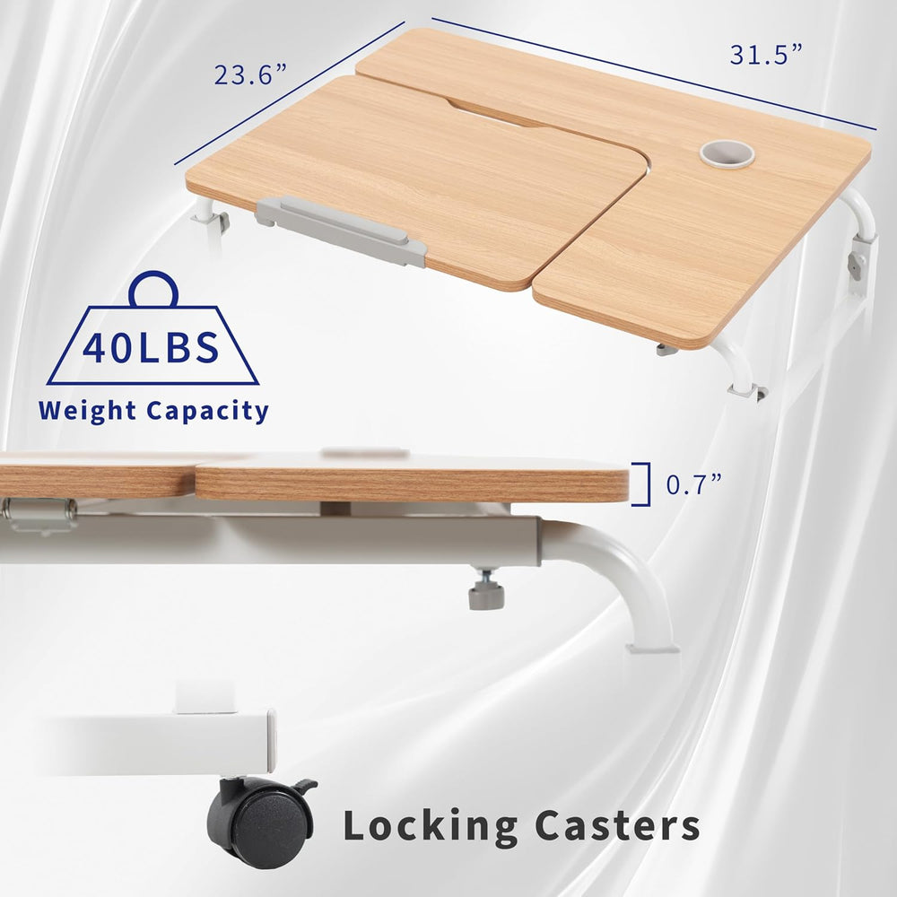 VIVO Tilting Mobile Over the Bed and Recliner Table