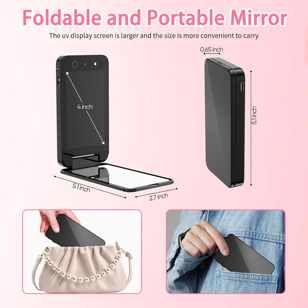 DESCHEN UV Camera UV Mirror for Sunscreen Test Rechargeable 4 Inch