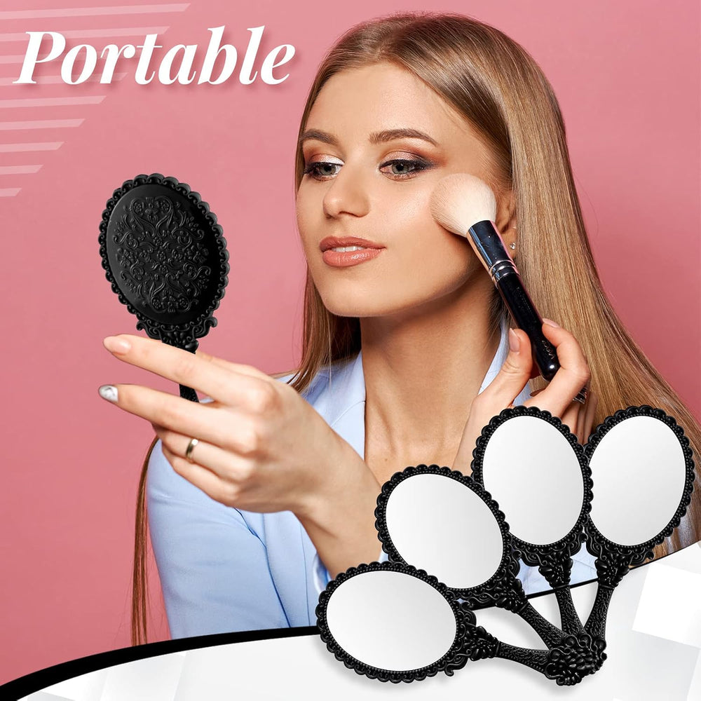 Namalu 40 Pcs Vintage Handheld Mirrors, Black