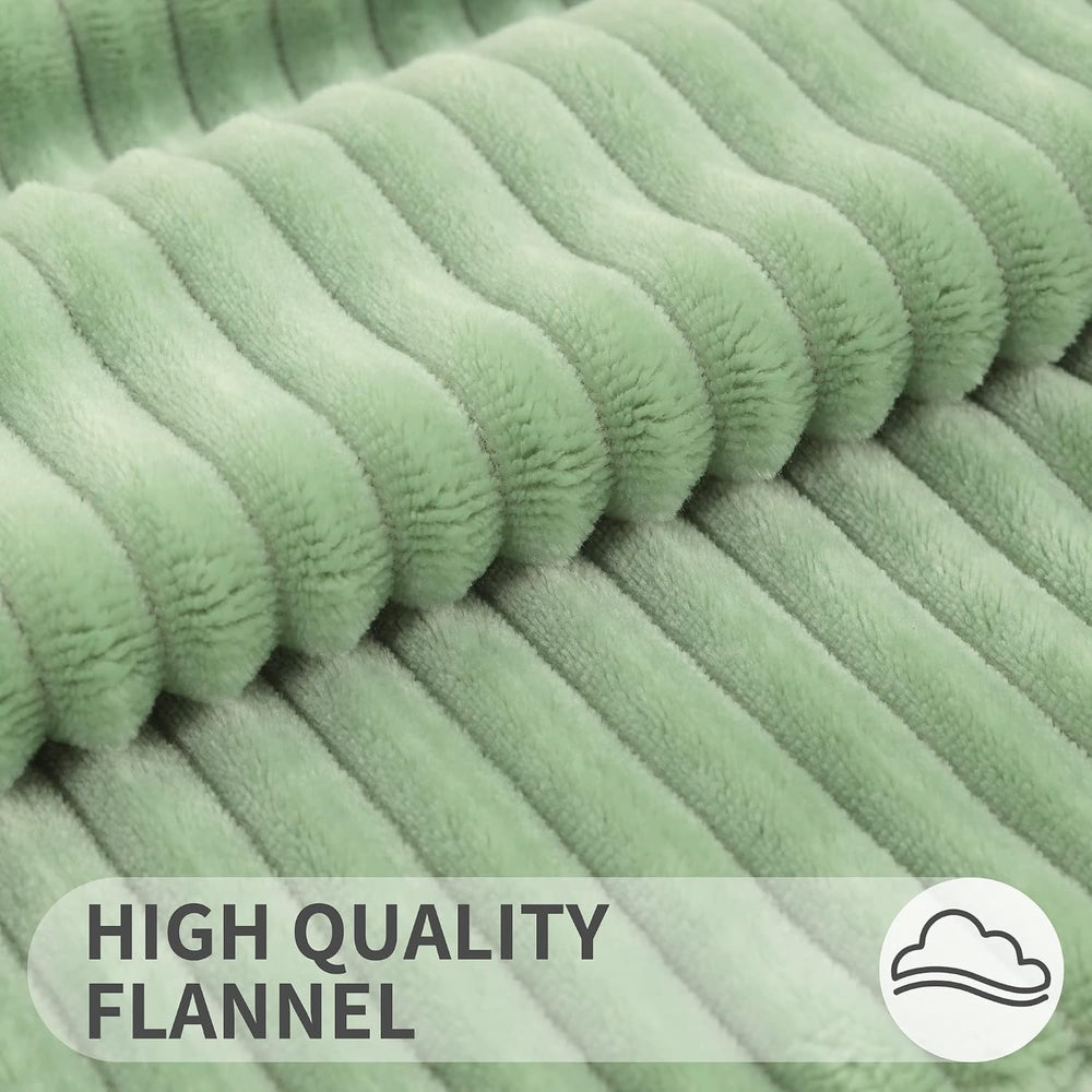 Simmore Fall Soft Sage Green Flannel Throw Pillow Covers 26X26 Set of 2
