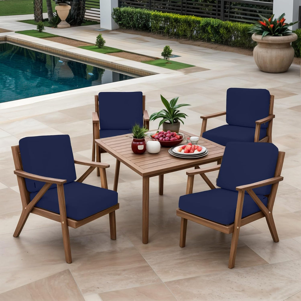 Favoyard Outdoor Deep Seat Cushion Set, 22 x 22 Inch, Blue