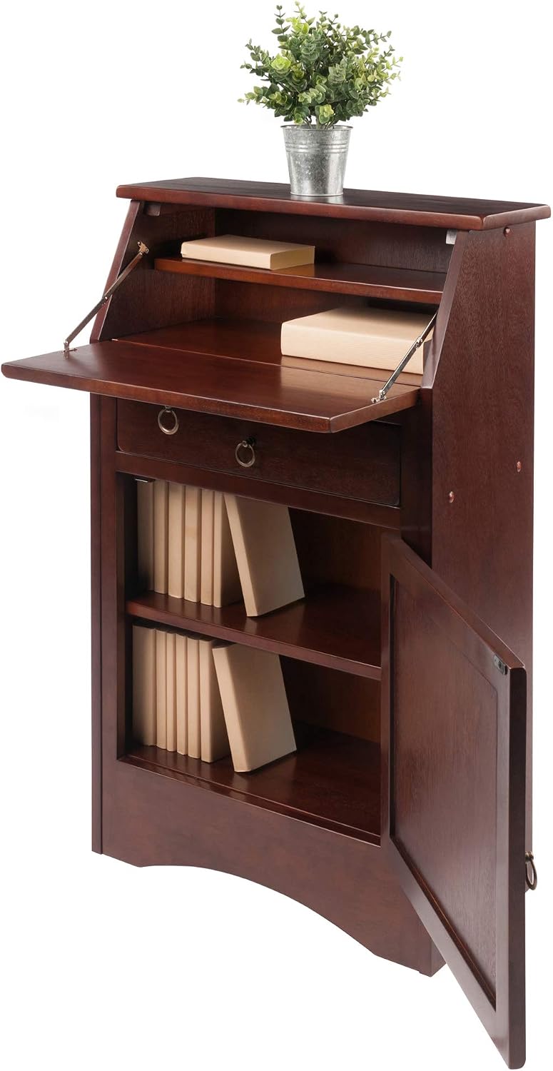 Winsome Regalia Secretary Desk, Antique Walnut