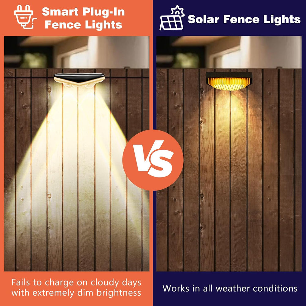 Outdoor Fence Lights Plug in, 50FT RGBIC LED Fence Lights, App & Remote C...