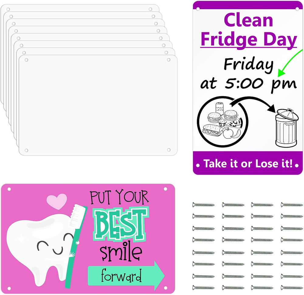 10 Pack 10"x 14" Sublimation Metal Sign Blank, 0.45mm White Blank M...