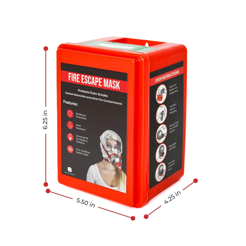 Fire Emergency Escape Mask & Hood | Respirator Protection Against Smoke, ...
