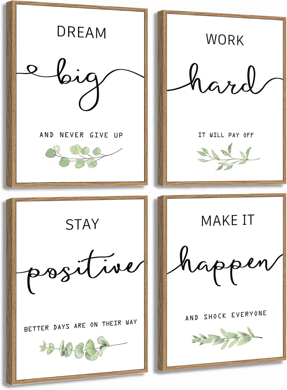 Office Wall Art Inspirational Prints Motivational Decor 12”x16”Framed