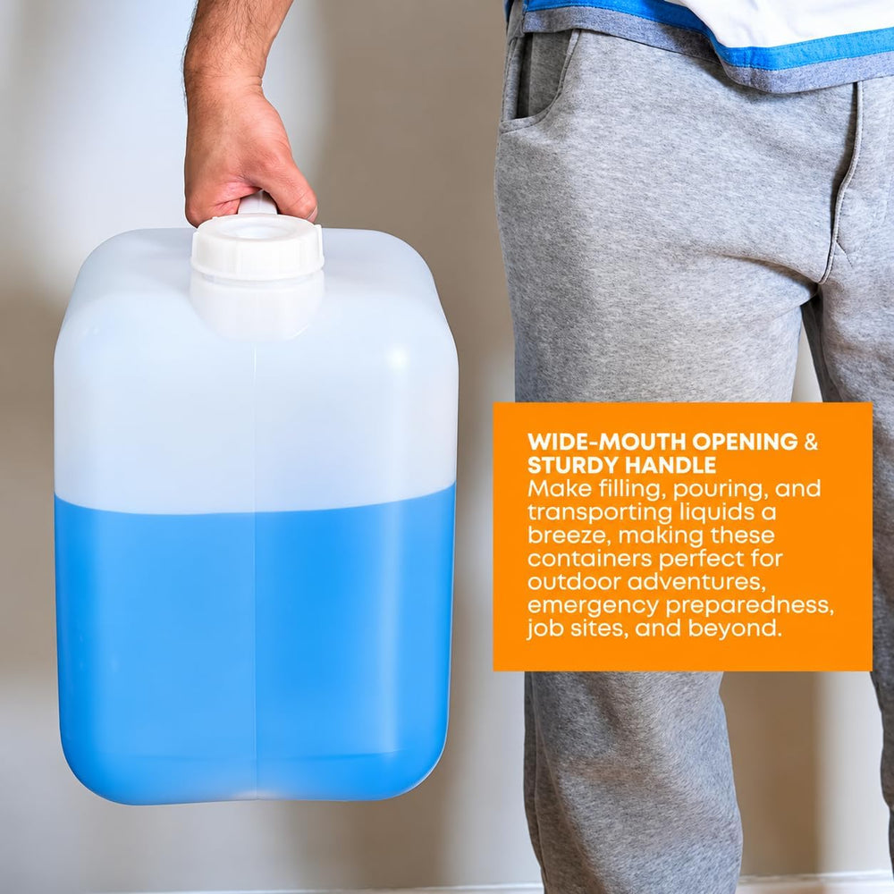 FastRack 6 Gallon Hedpak Water Jug with Screw Cap | 4-Pack, BPA-Free Food-Gra...