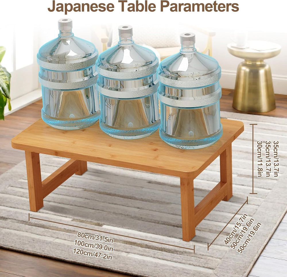 Japanese Floor Sitting Table, Folding Wood Tea Table Chabudai Japanese Coffee...