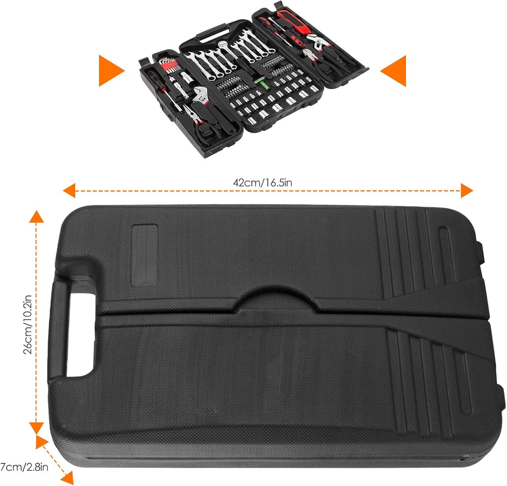 TLGREEN 95-Piece Car Tool Kit with Storage Case, Red
