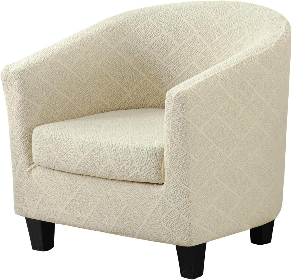 HAOYONG 2 Piece Club Chair Slipcover Stretch Barrel Chair Covers Solid Tub Ch...