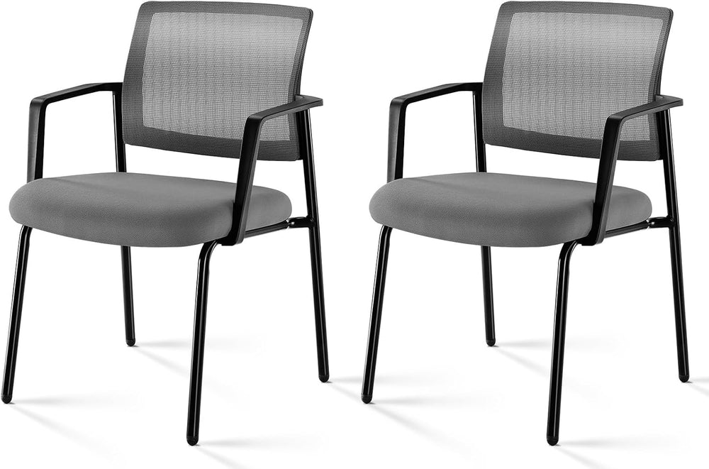 Sweetcrispy Waiting Room Chairs 2 Pack, Mesh Office Guest Chairs