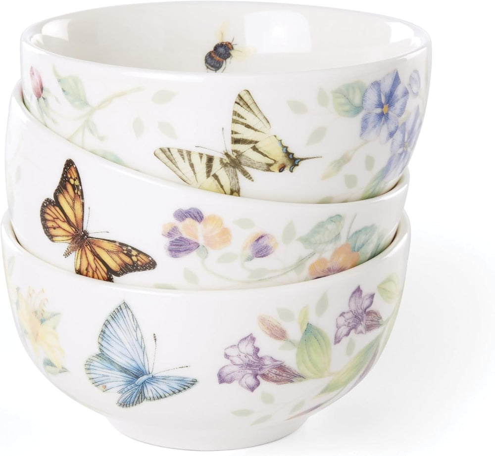 Lenox Butterfly Meadow Porcelain 3-Piece Mini Bowl Set