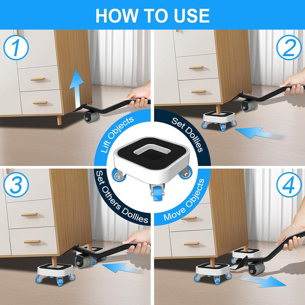 New Upgrade Furniture Sliders - Furniture Movers with Wheels & Groove