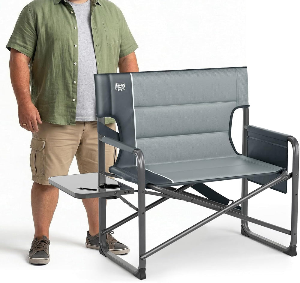 Timber Ridge XXL Director’s Chair – Heavy Duty Folding Camping Chair for Adul...