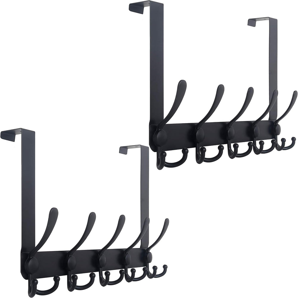 WEBI Over The Door Hook Door Hanger Hook Rack with 5 Tri Hooks for Hanging Co...