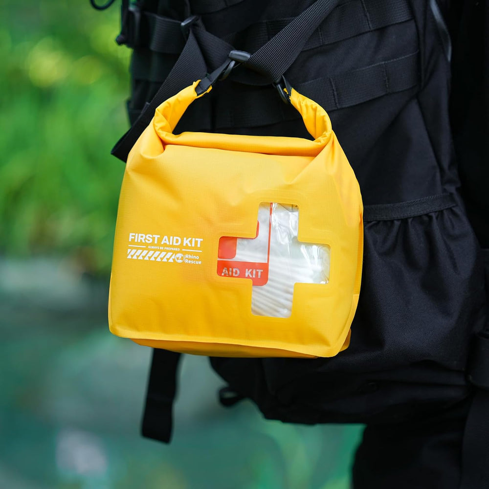 RHINO RESCUE Waterproof Boat First Aid Kit, Lightweight Dry Bag (Yellow)