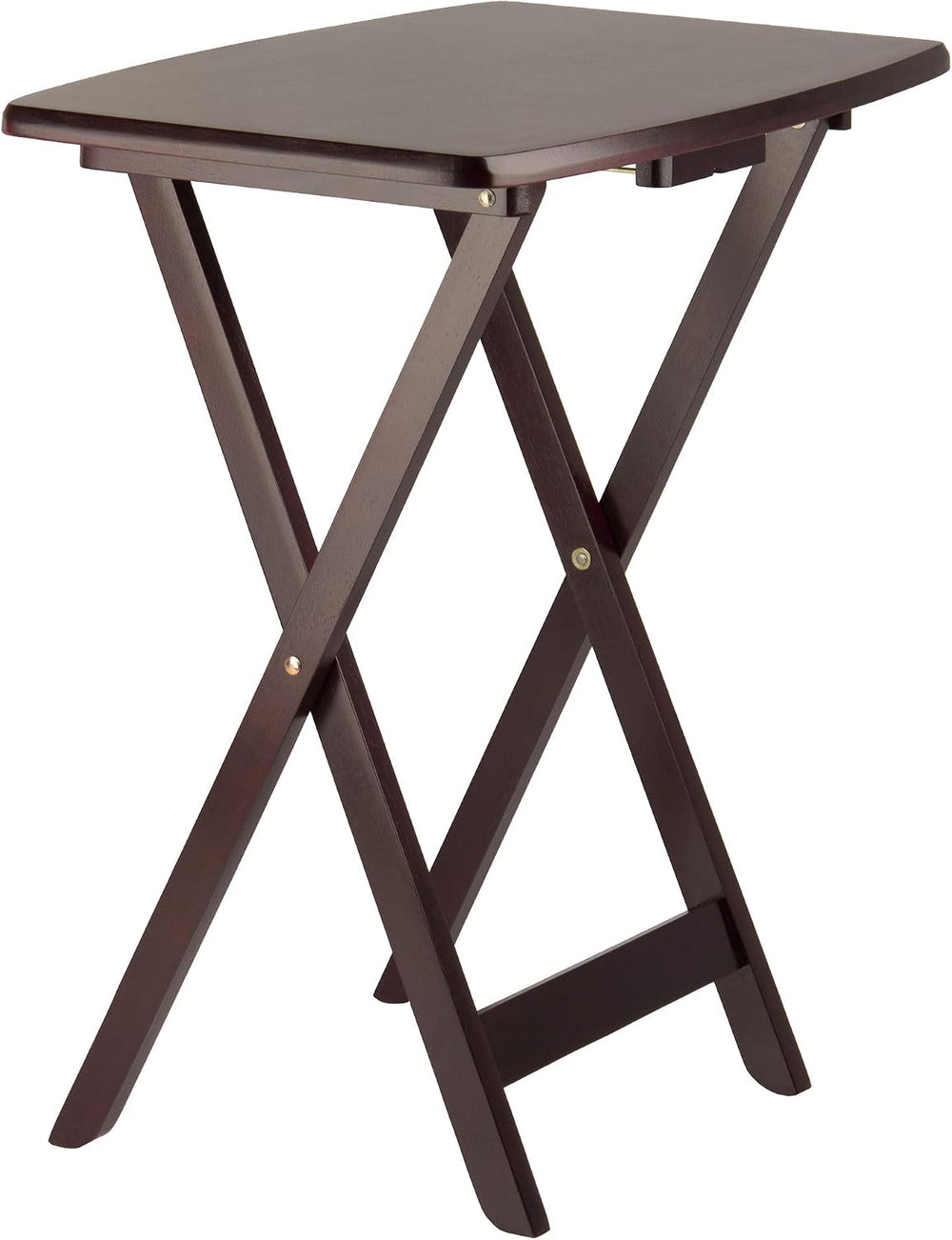 Winsome Dylan Set of 4 Oversized Foldable Snack Tables, Espresso, 26"