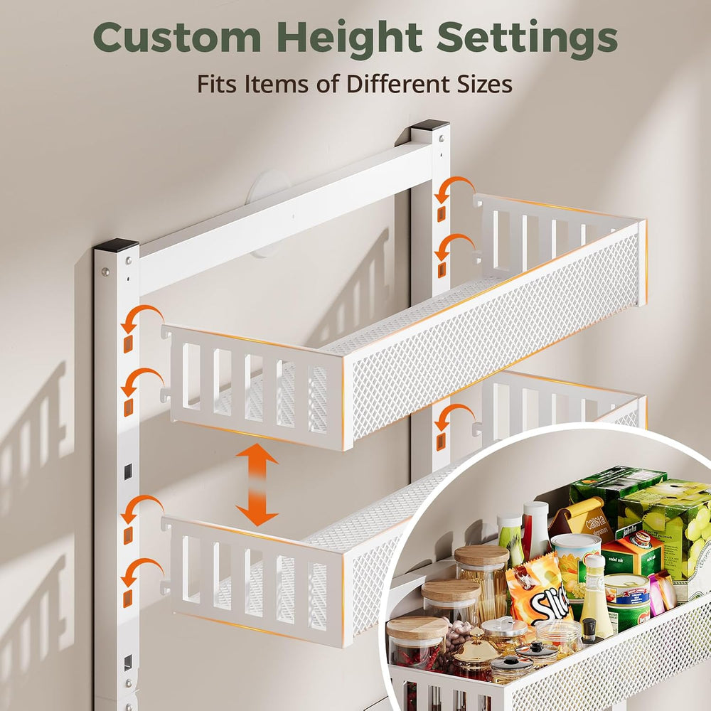 POKIPO 8-Tier Over the Door Pantry Organizer, 2 IN 1 Wall Mount or Hanging Sp...