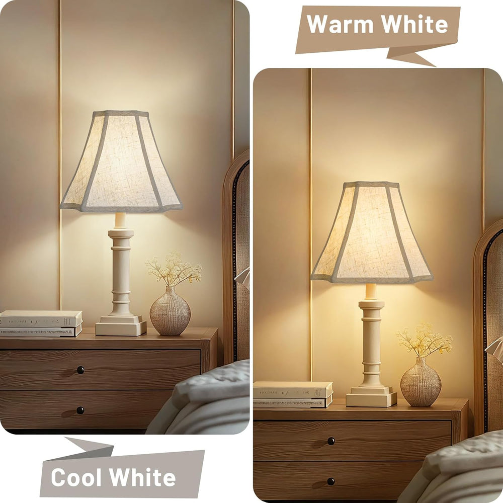 Square Cut Corner Bell Lamp Shades Set of 2, 6.5" x 13"x 10.5"...