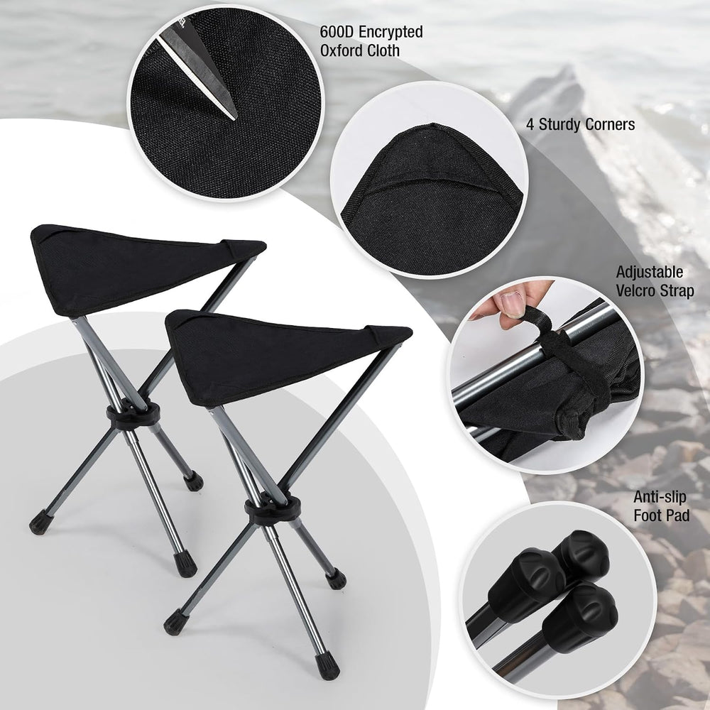 REDCAMP Ultralight Camping Stool with Retractable Legs
