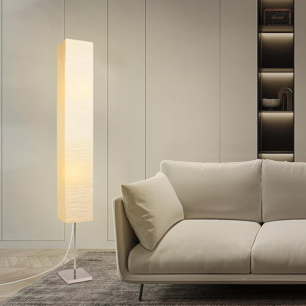 Japanese Floor Lamp with Rice Paper Shade - Corner Lamp for Bedroom, Office &...
