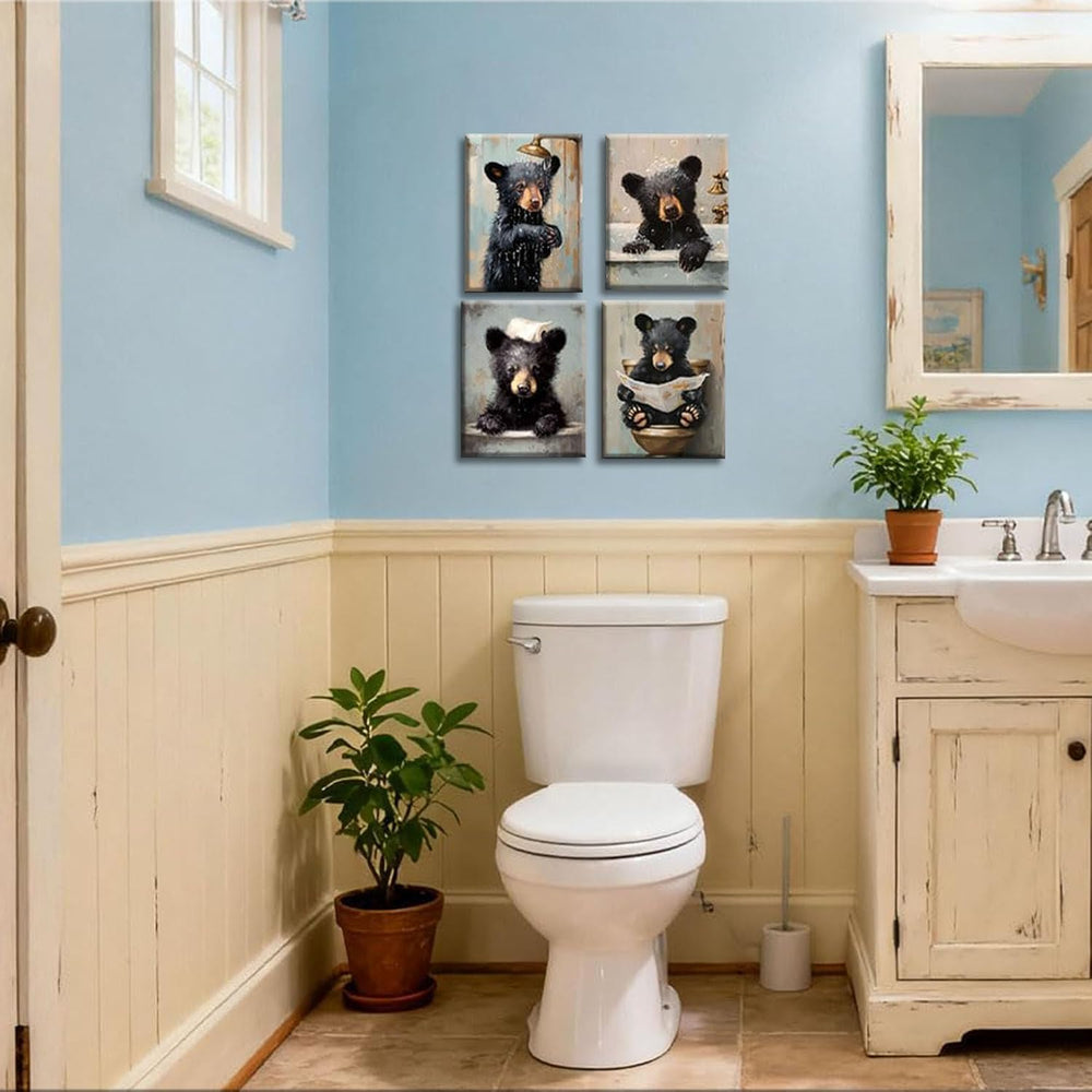 Frimeeme Bear Pictures Wall Decor pictures for bathroom wall decor