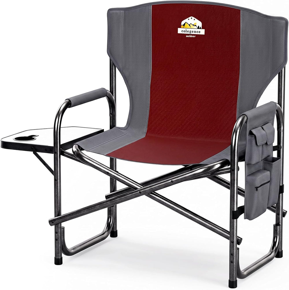 Colegence Oversized Camping Chair, 600-lb Capacity, Heavy-Duty Steel Frame
