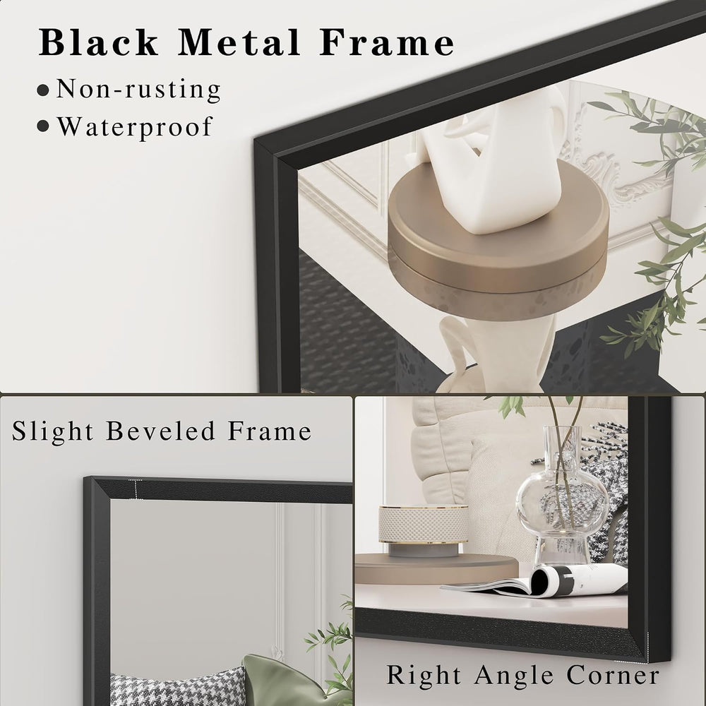 Black Framed Bathroom Mirror for Over Sink 24x36