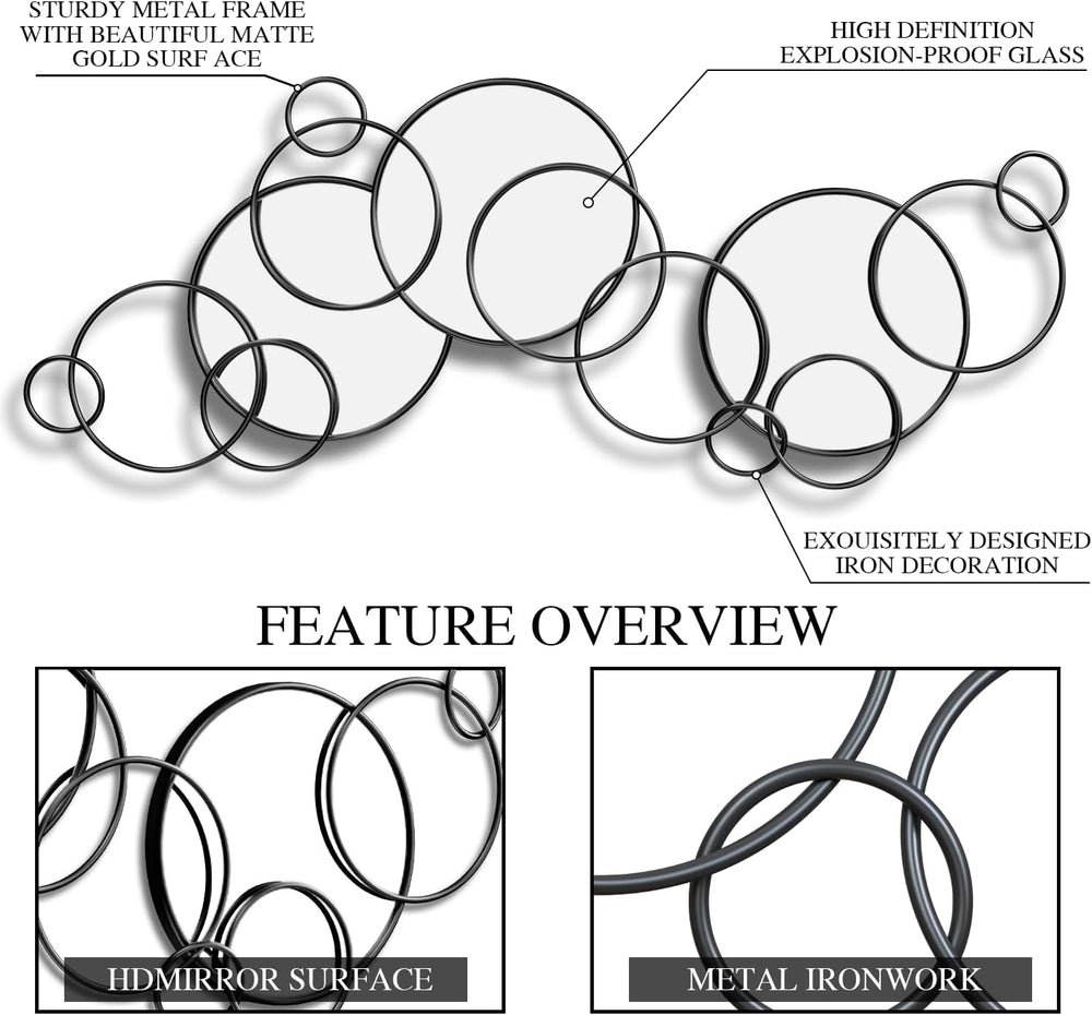 Wall Mirror Decorative Large Black Decorative Mirrors for Wall Decor