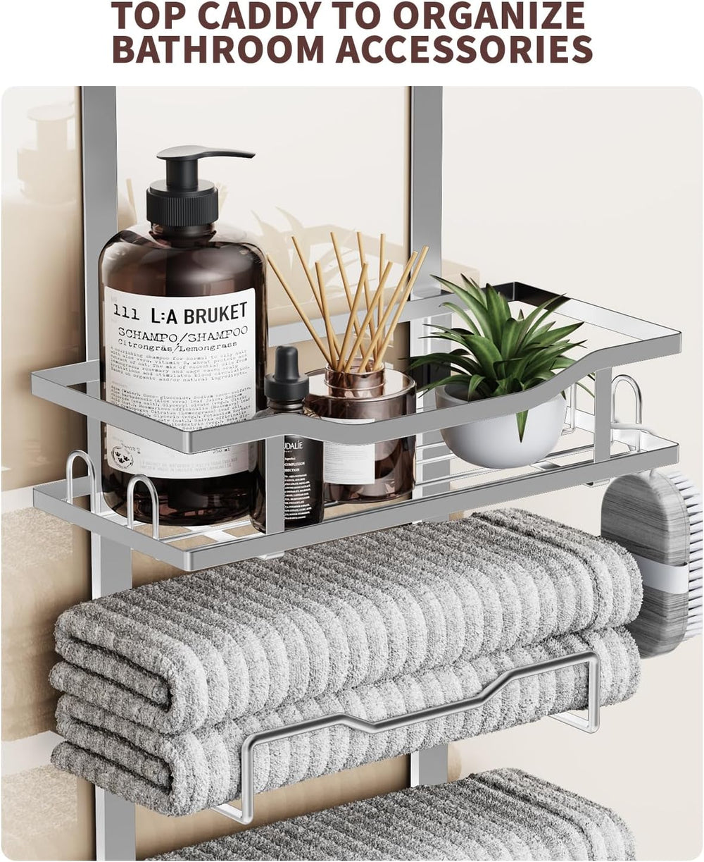 Aetyord Hanging Towel Racks for Bathroom No Drill - Over The Door 6-Tier Bath...