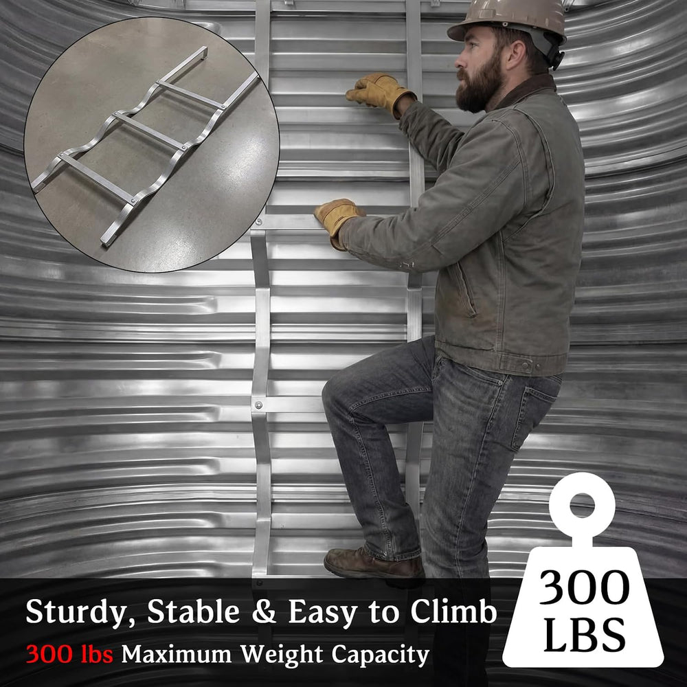 Shimeyao 1 Pcs Egress Window Well Ladder 3 Step, 14" W x 50" H
