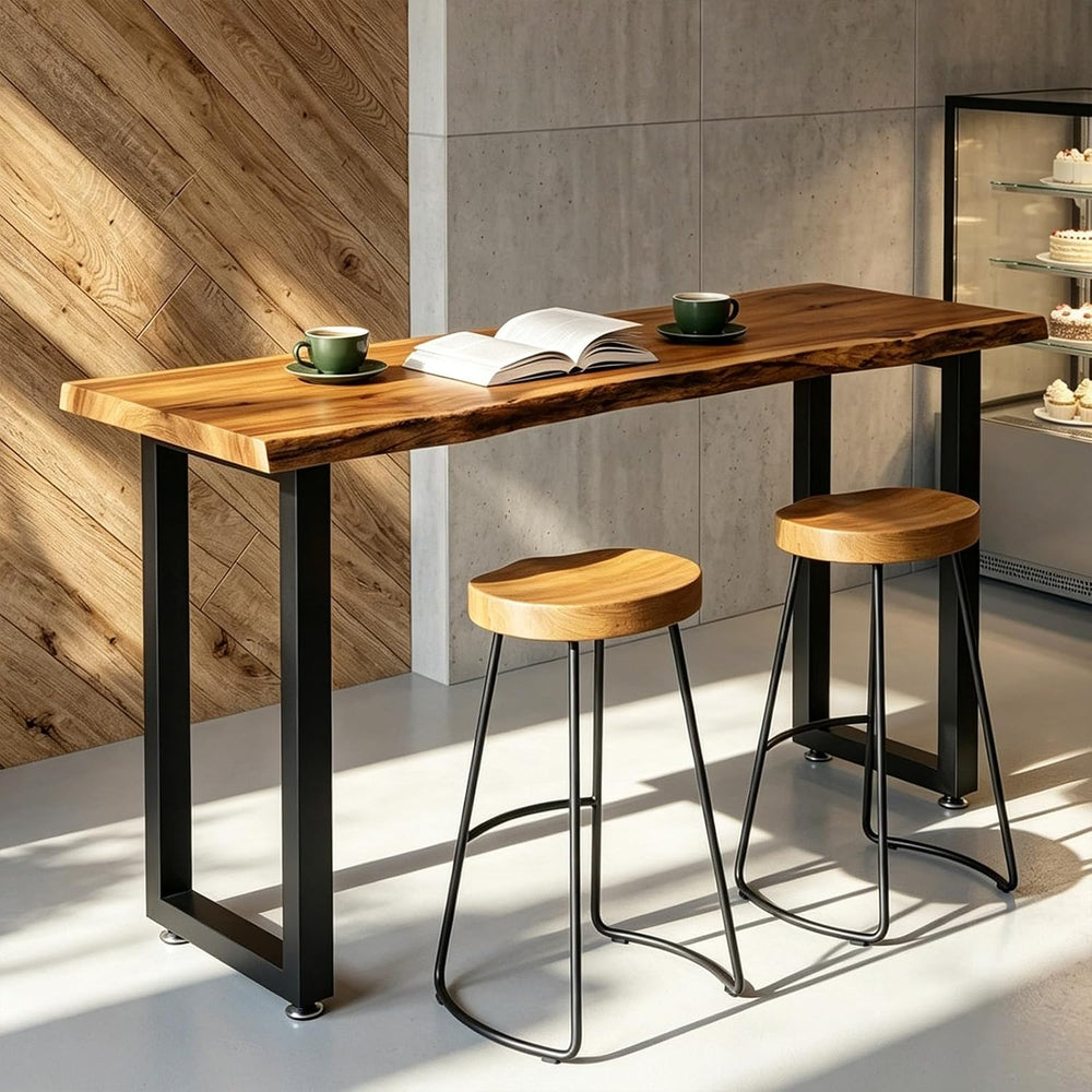 36 Inch Metal Bar Table Legs, Heavy Duty Steel Dining Table Legs with Adjusta...
