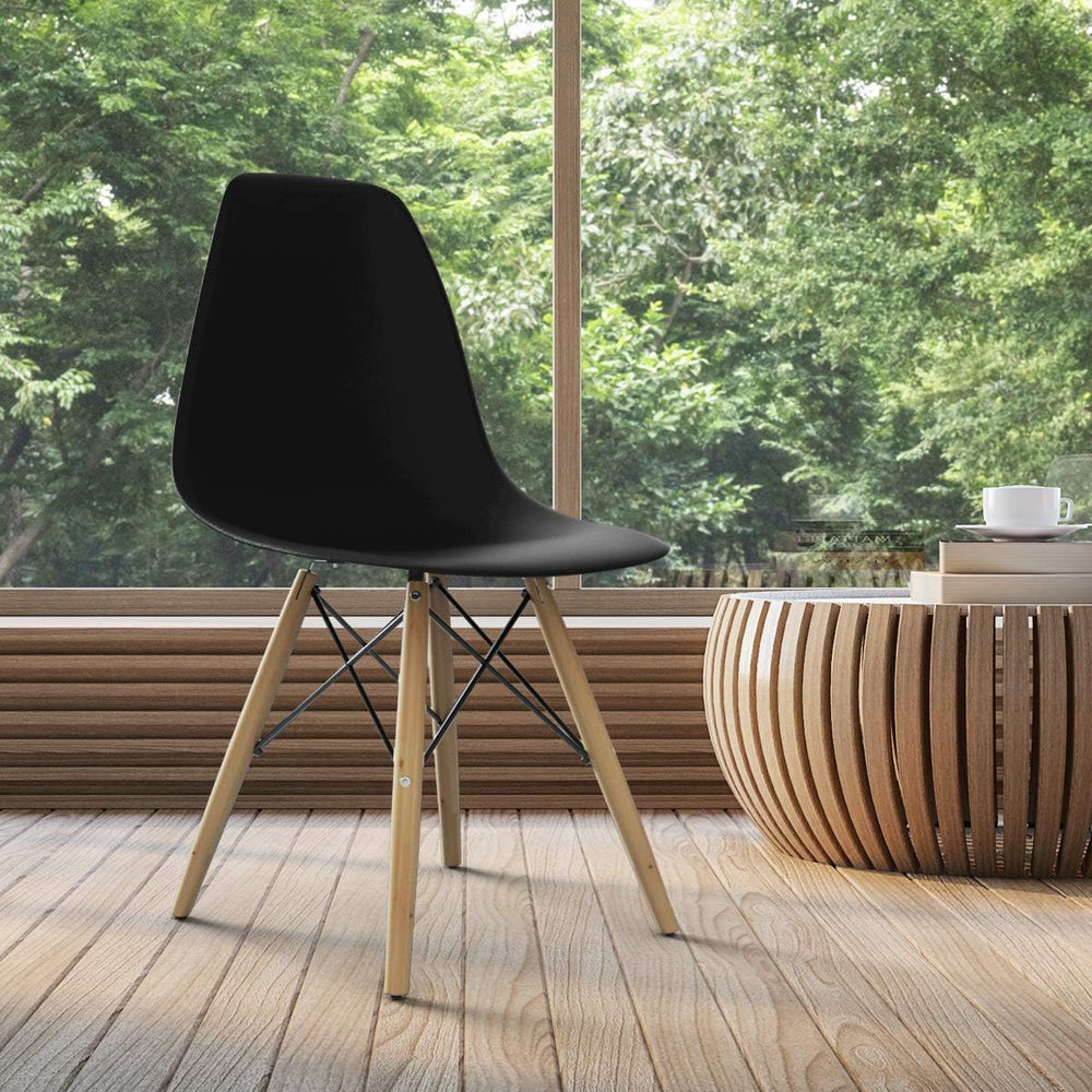 GIANTEX Dining Chairs Set of 2 Black, Pre Assembled Dining Room Chairs